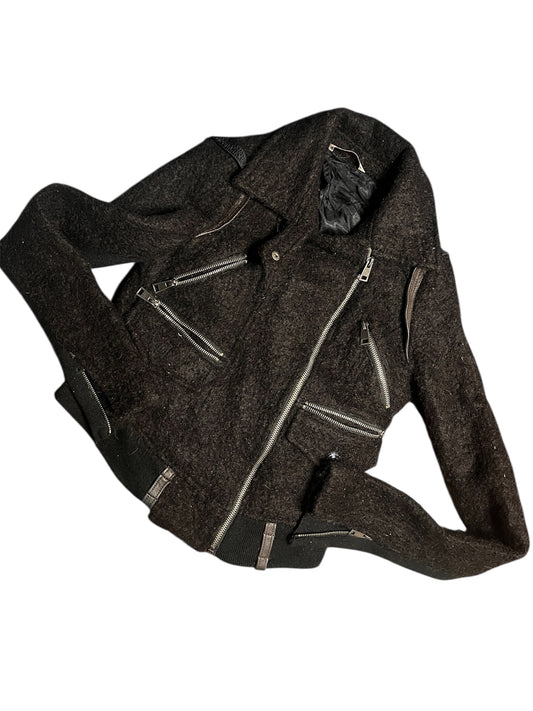 LIU JO Wool Moto Jacket — Archive Biker Construction #11242
