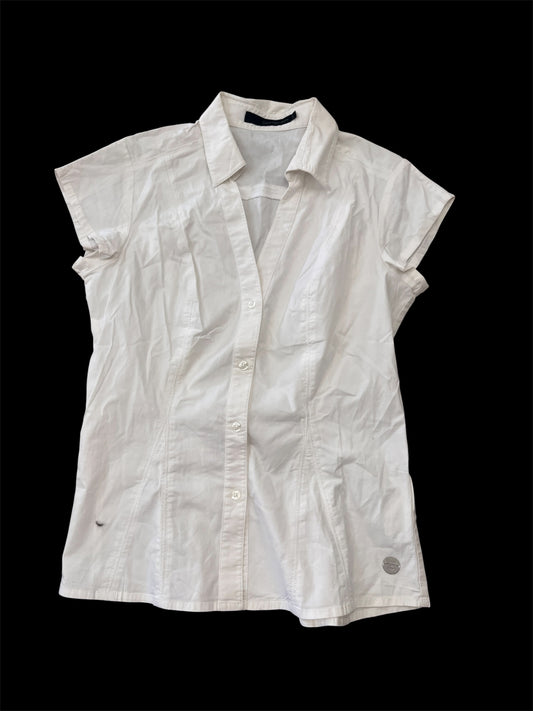 Calvin Klein White Fitted Short Sleeve Shirt #12988