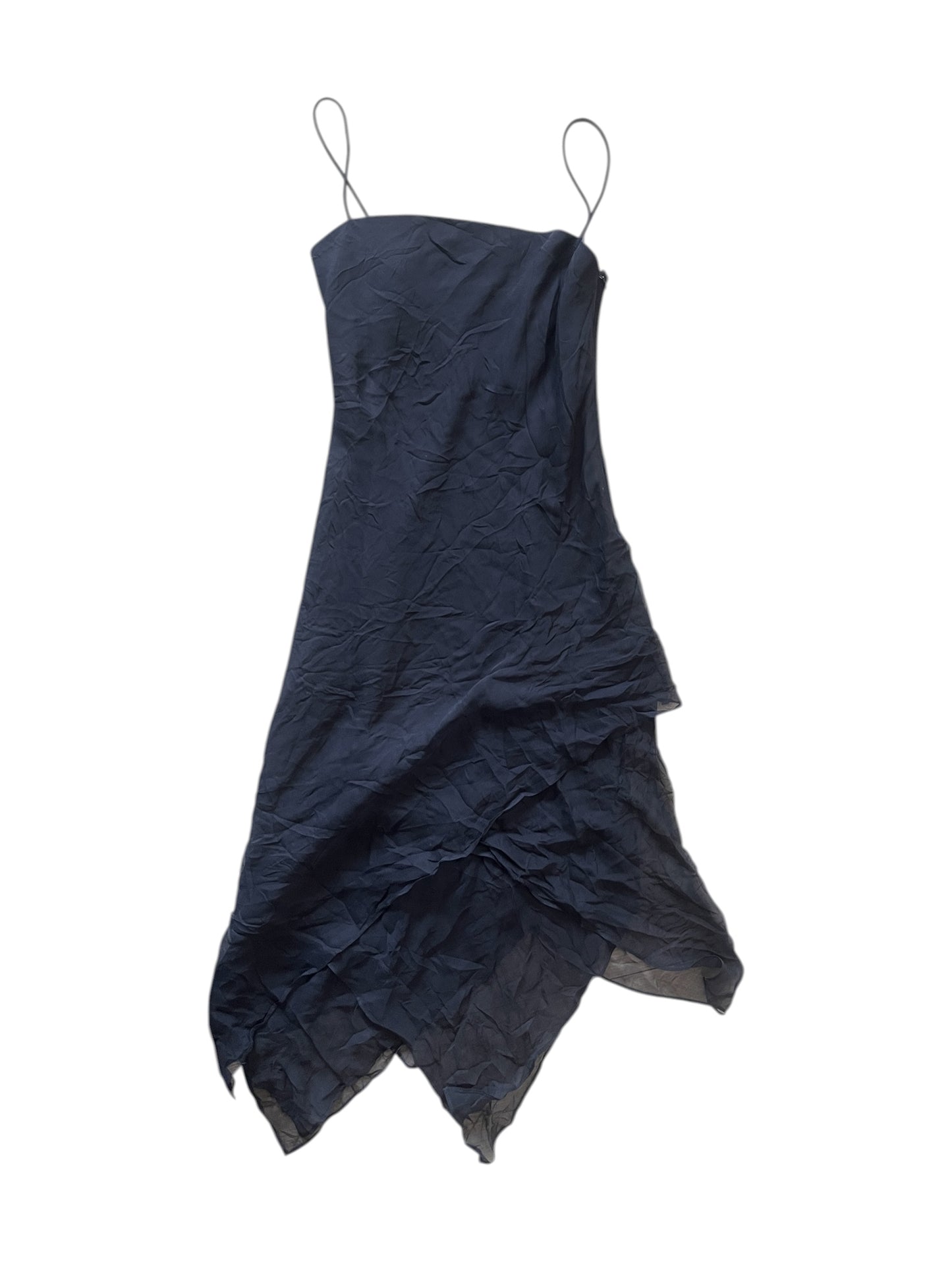 Black Asymmetric Slip Dress #11217