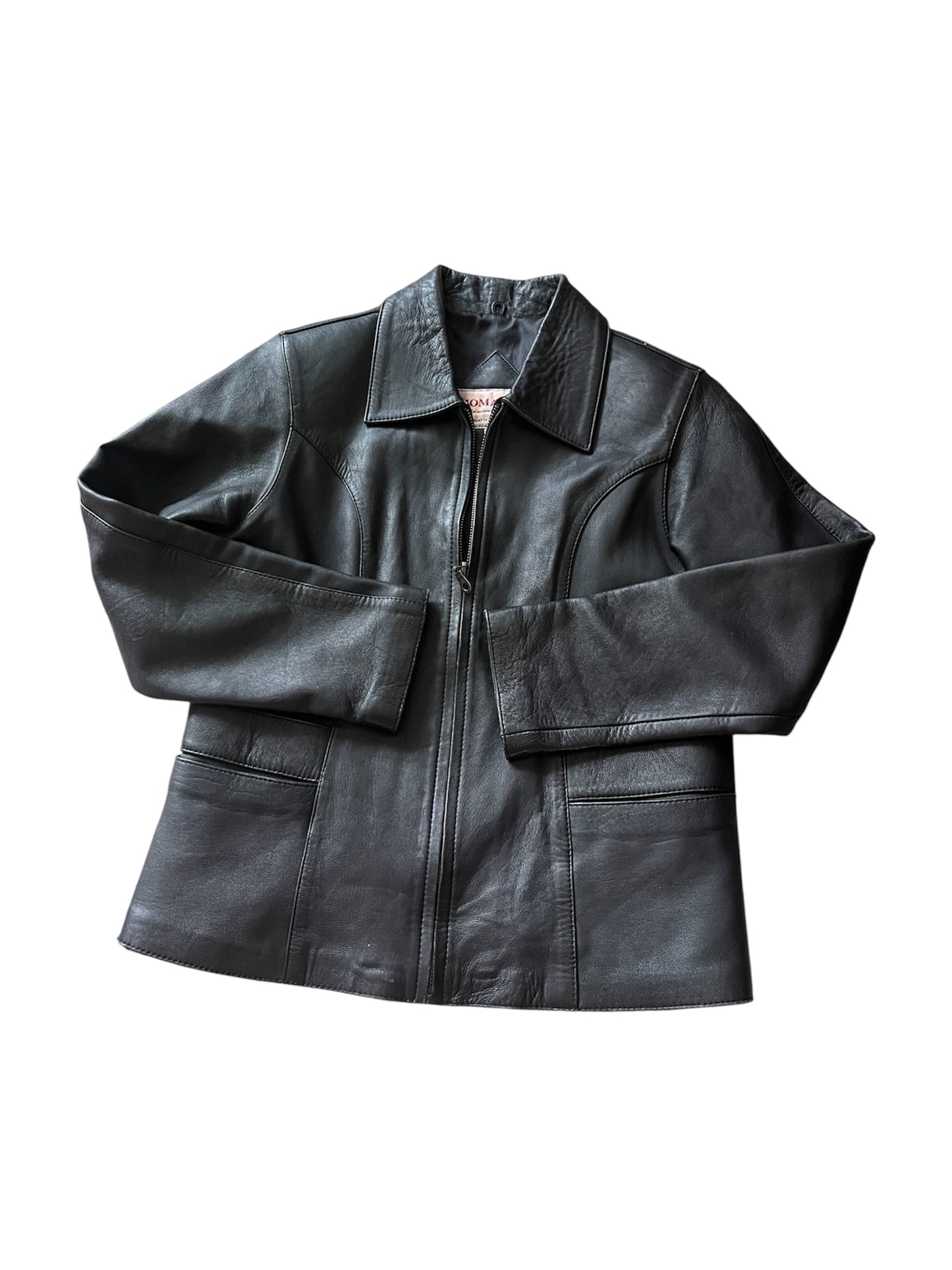 Jomany Black Leather Jacket #