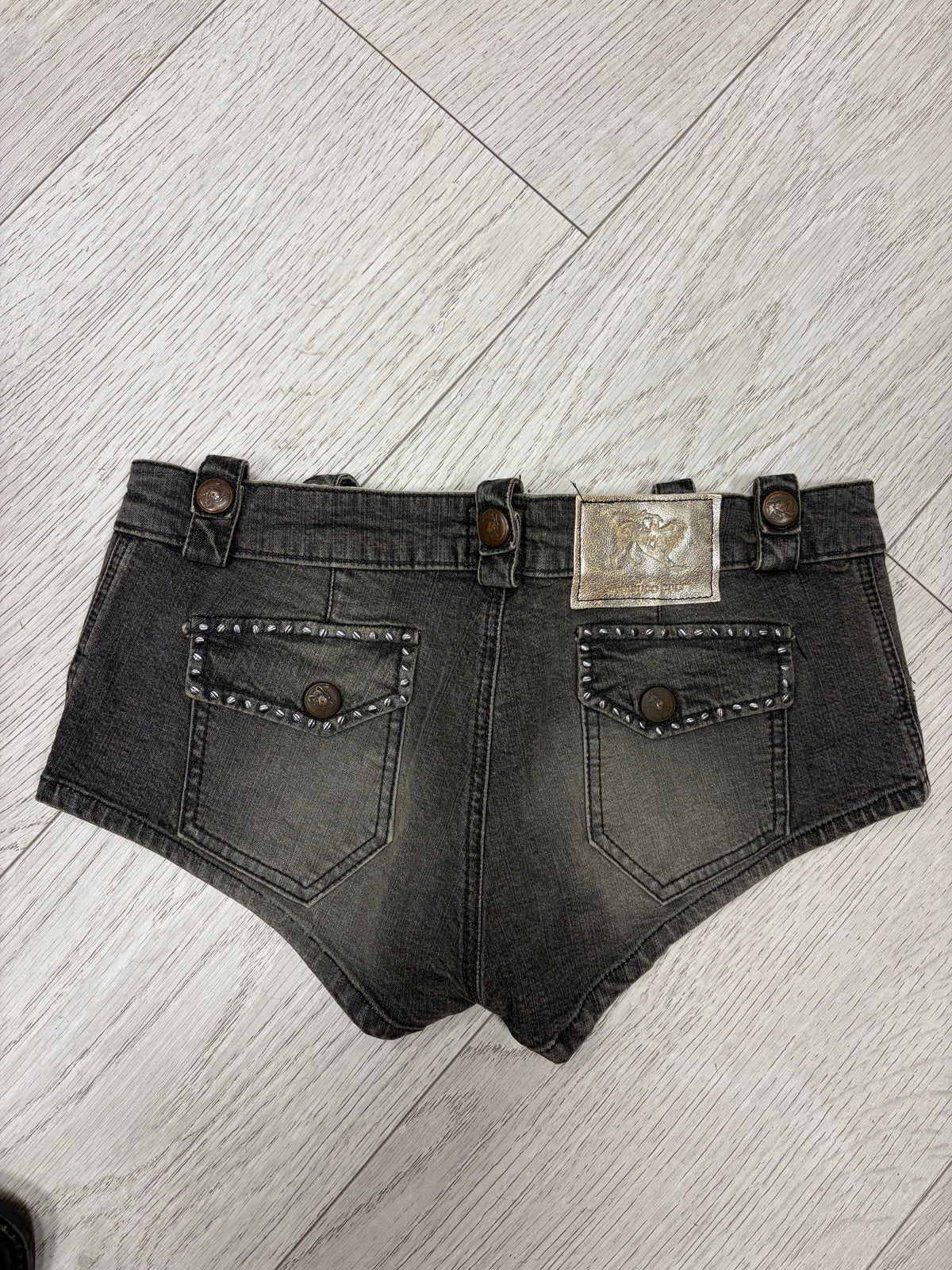 Parasuco Cult Studded Denim Micro Shorts #13336
