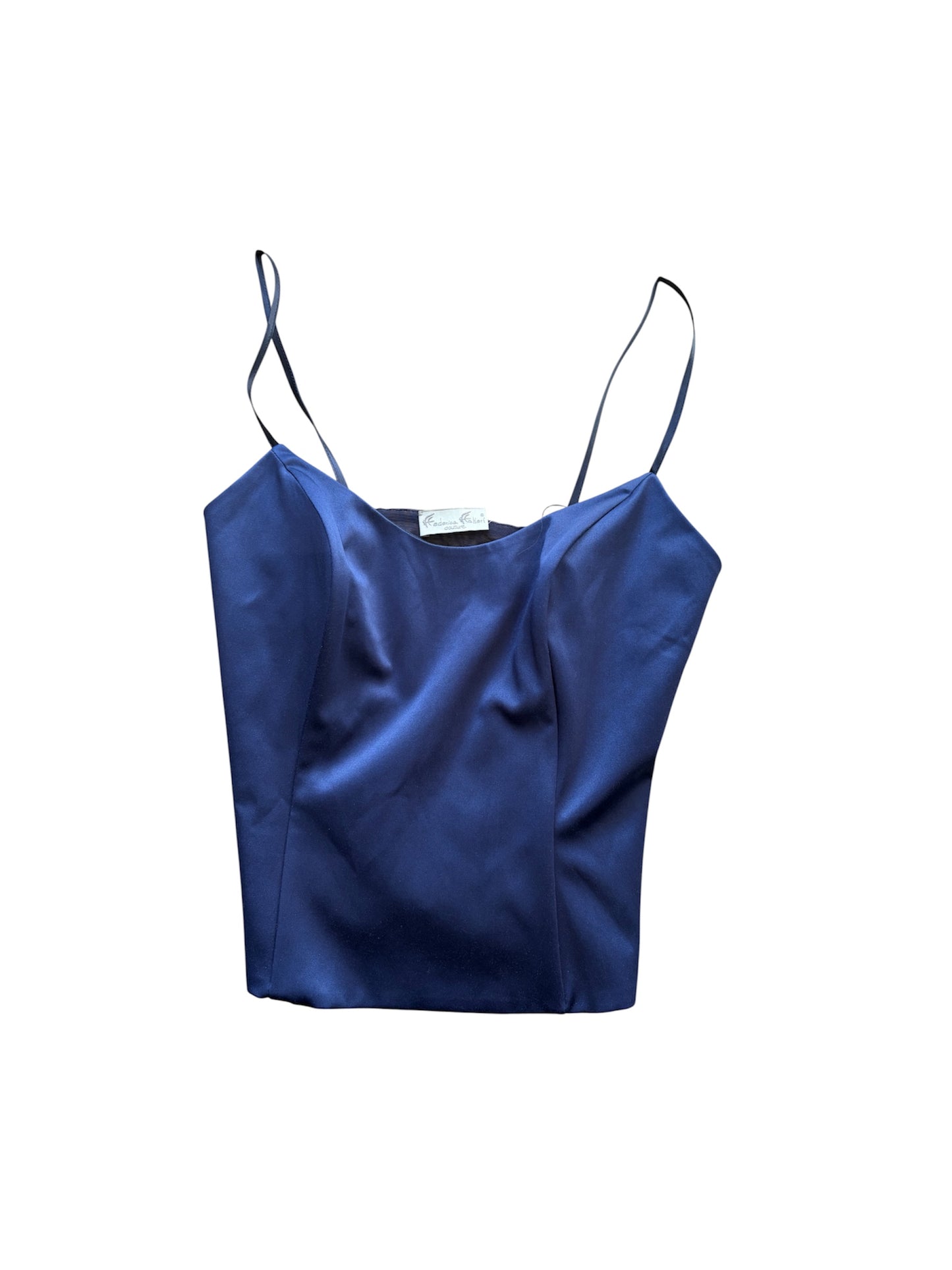 2000s Federica Galati Satin Corset Top #13250