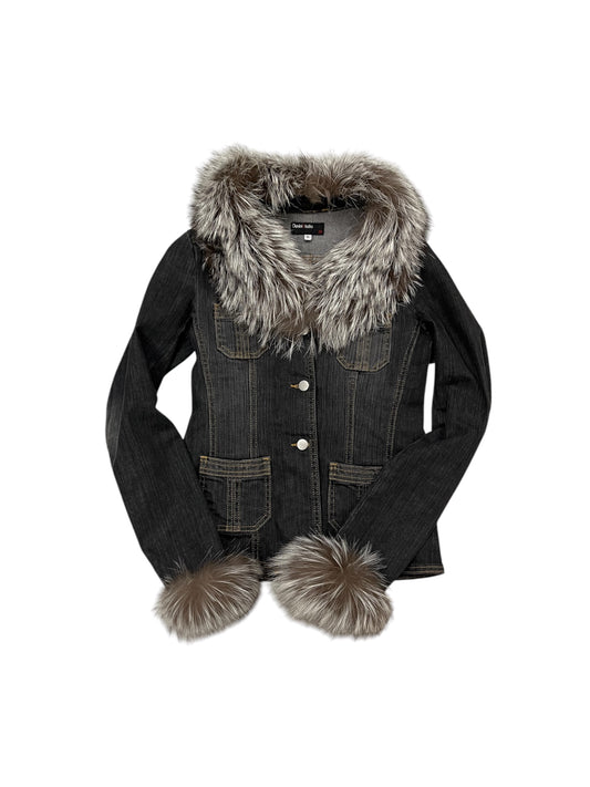 Fur Denim Jacket #7636