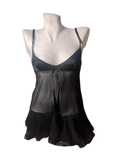 Francinè Black Sheer Babydoll Top #11610