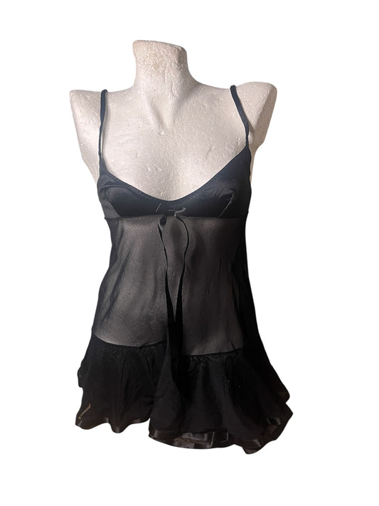 Francinè Black Sheer Babydoll Top #11610