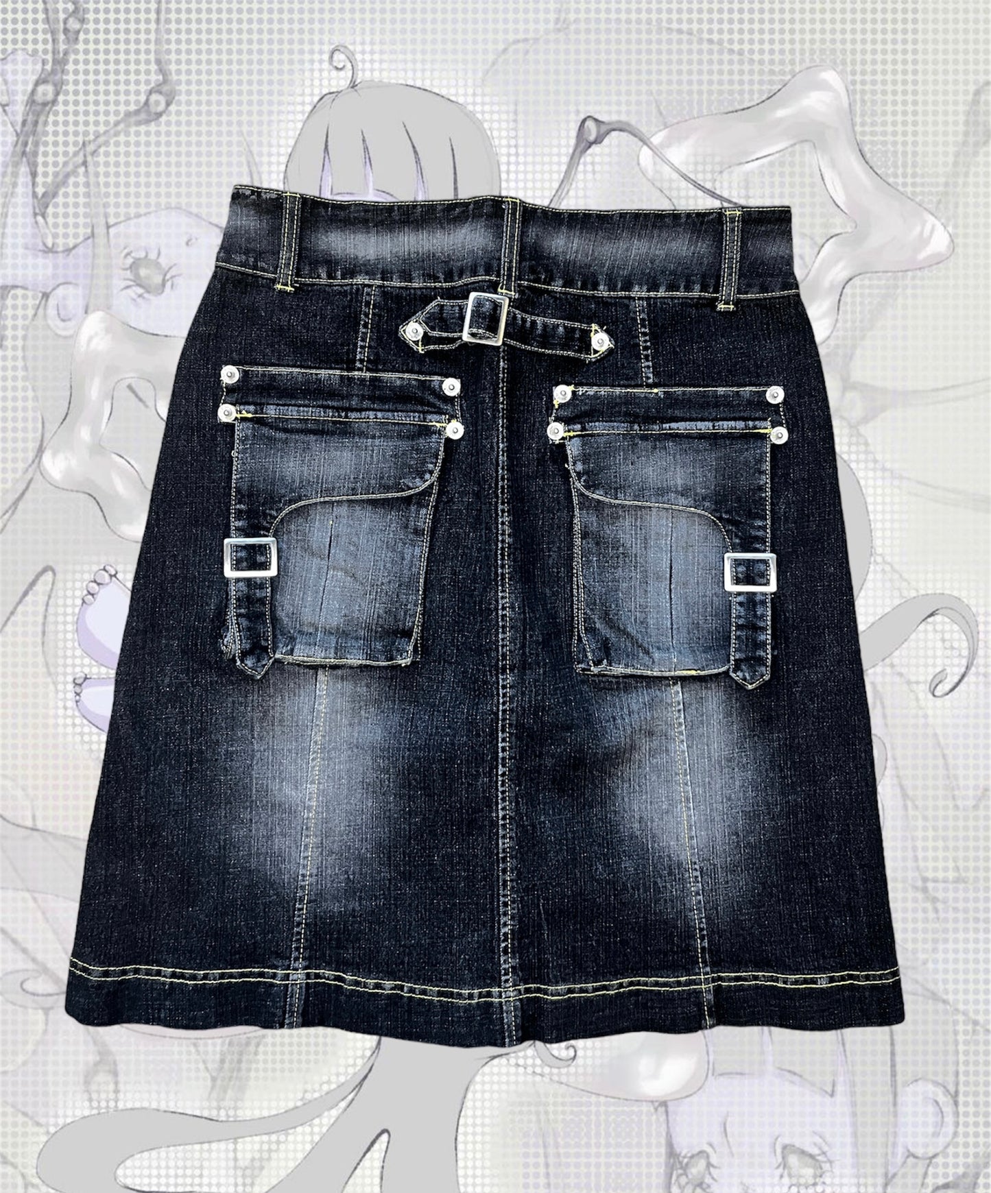 Midi Denim Skirt M