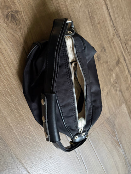 Tod’s Black Nylon Shoulder Bag with Leather Trim #13564