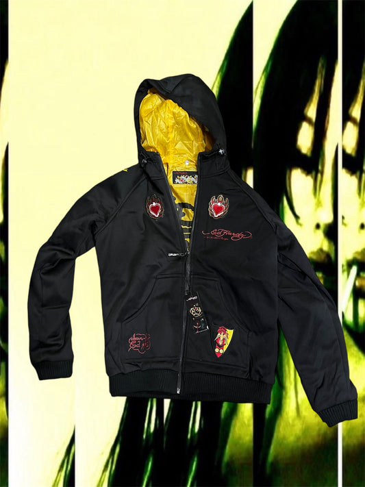 Ed Hardy Graphic Hoodie with Signature Embroidery #6053