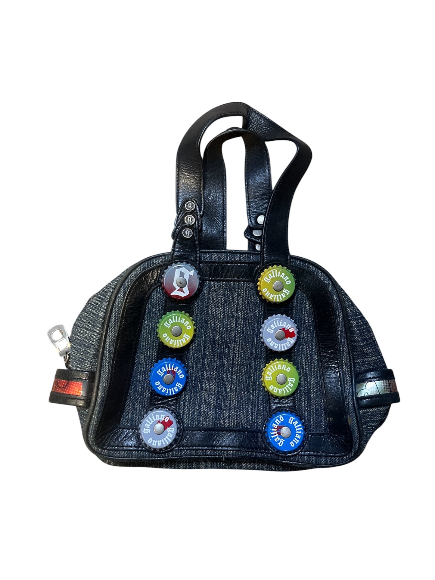 John Galliano Bottle Cap Denim Bag #11823