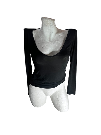 Black Scoop Neck Longsleeve #9209