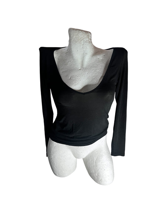 Black Scoop Neck Longsleeve #9209