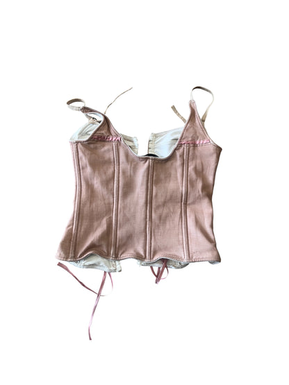 Dust Rose Lace-Up Corset Top #12752