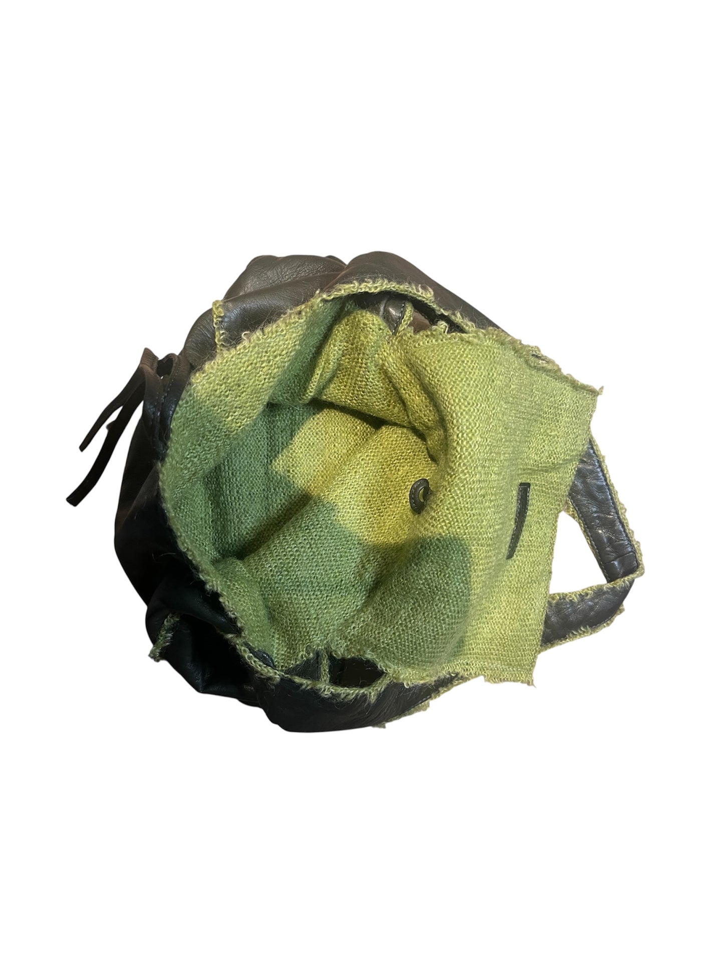 Green Hills Distressed Leather Shoulder Bag #11835