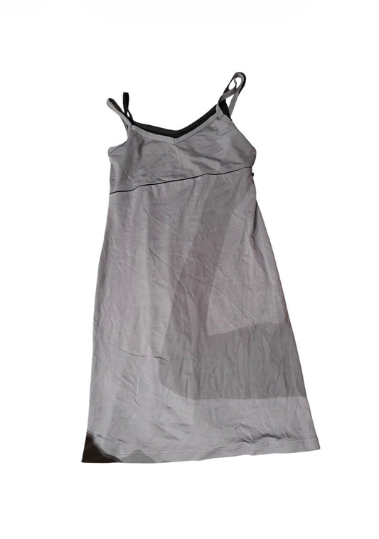 Only Grey Slip Dress with Black Trim #13601