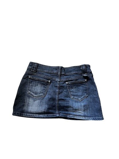River Island Washed Denim Mini Skirt S #4045