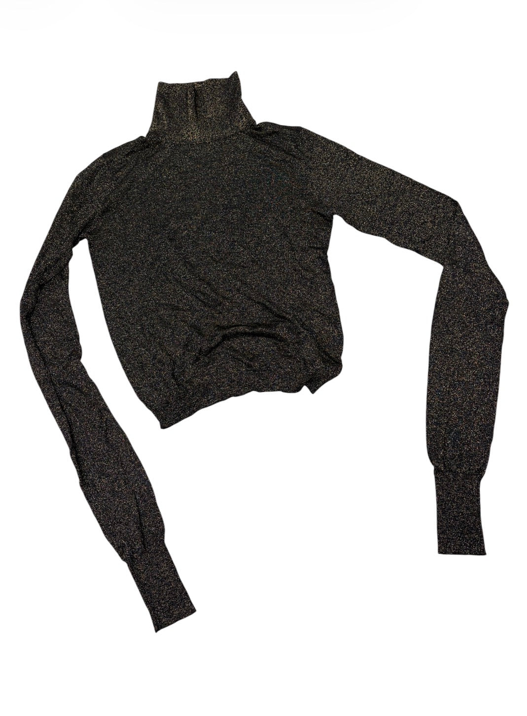 Patrizia Pepe Metallic Turtleneck Top #13332