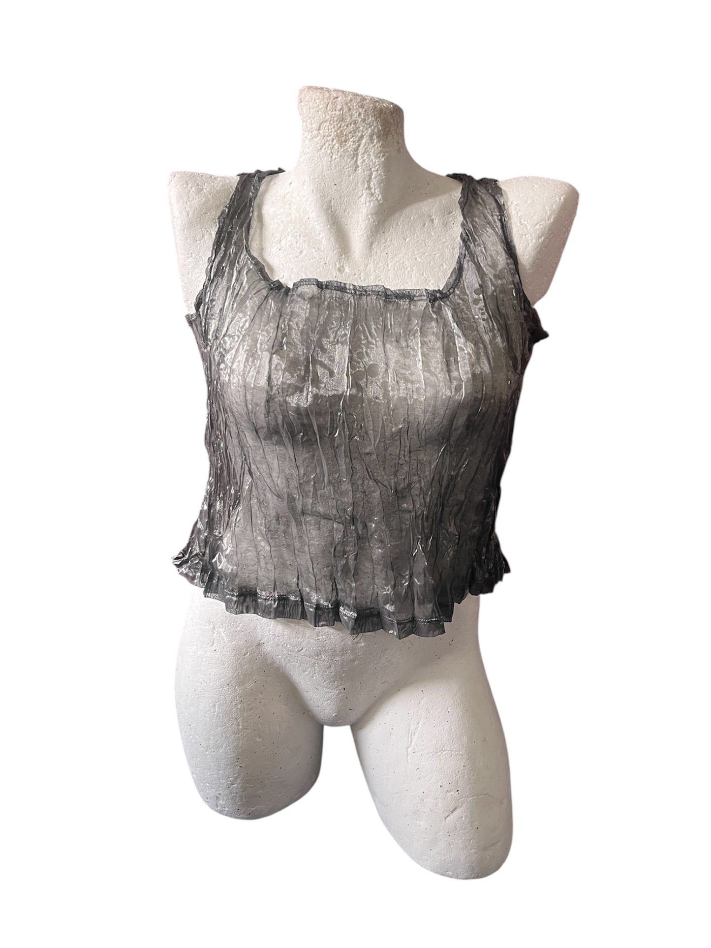Sheer Crushed Silver Tank #11618