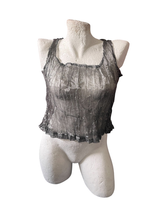 Sheer Crushed Silver Tank #11618