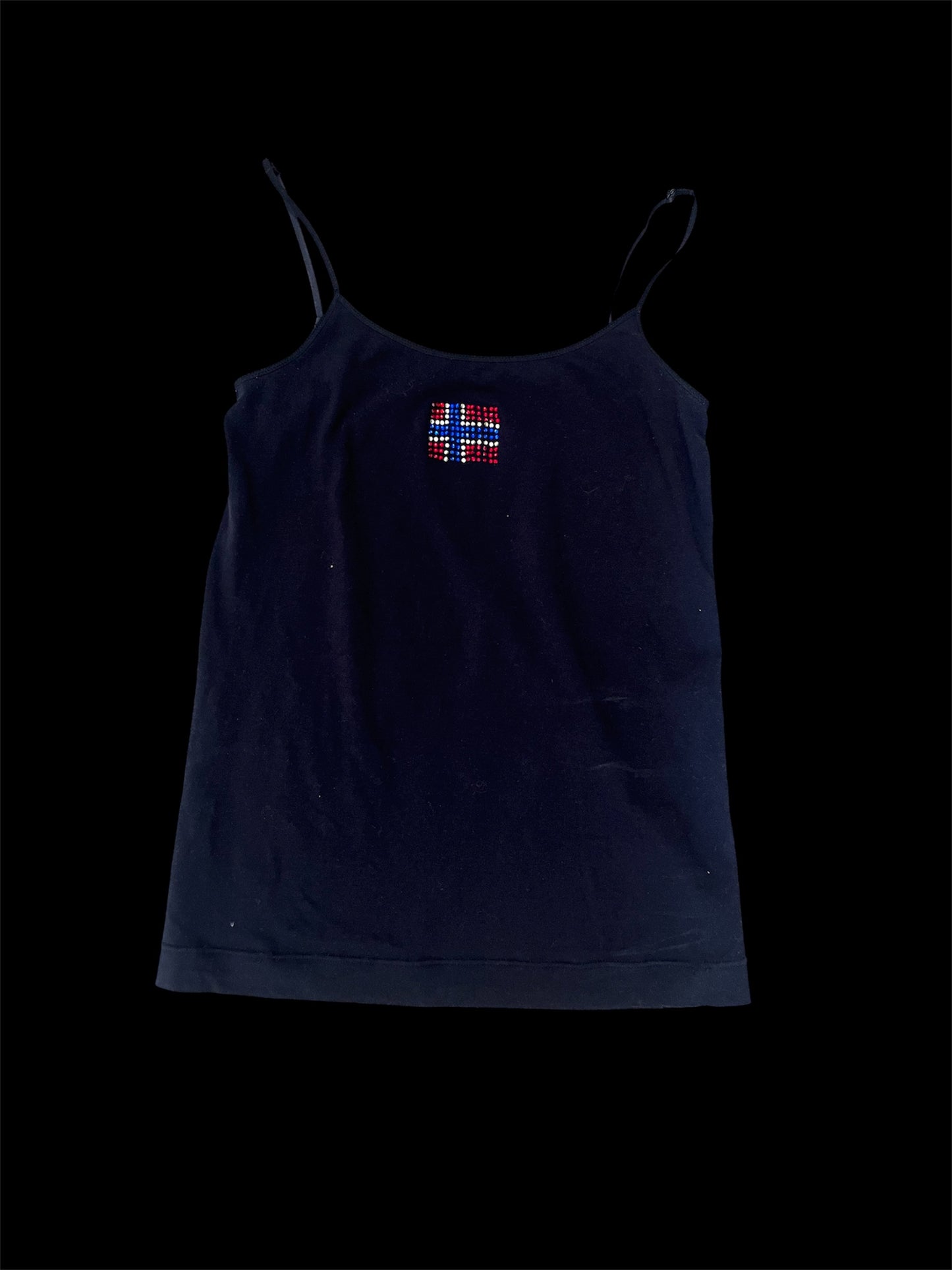Blind Jewellery x World Cup Black Norway Rhinestone Camisole – Size M #13010