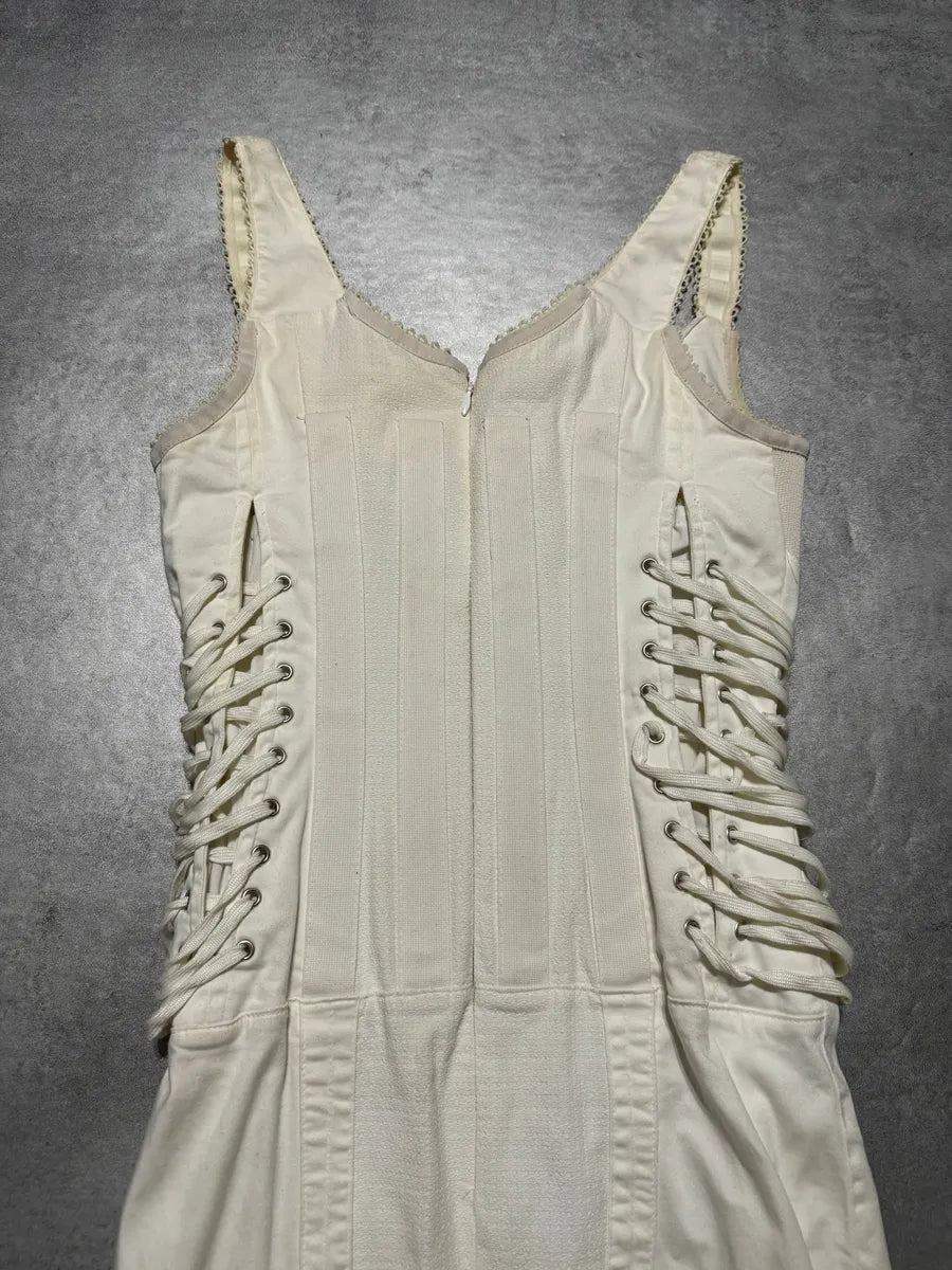 Dolce & Gabbana D&G Spring/Summer 2004 White Bondage Dress (Size S) #13772