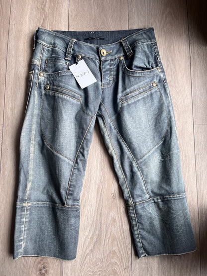 Plein Sud Archive Cropped Utility Jeans #12368
