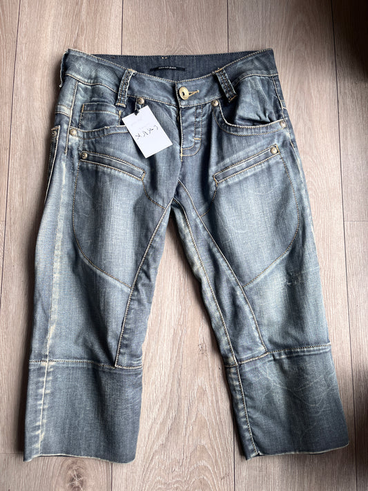 Plein Sud Archive Cropped Utility Jeans #12368