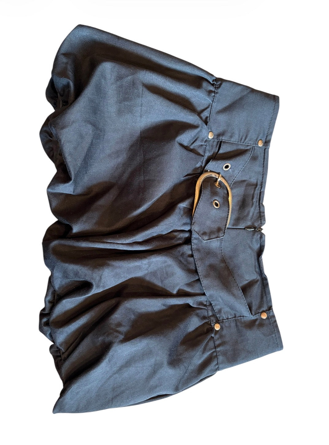 Y2k Bubble Belted Mini Skirt #13384