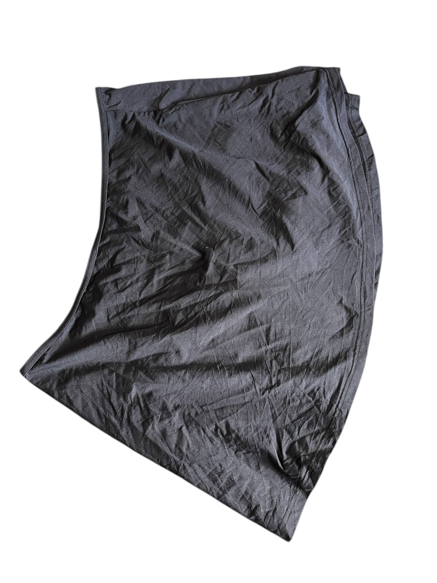Black Draped Asymmetric Skirt – Lightweight Flow #12187