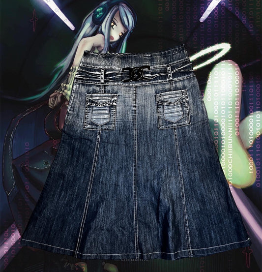 Denim Skirt L #1867
