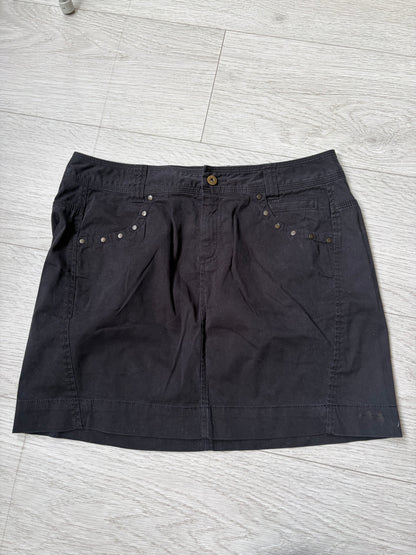 Vintage Calvin Klein Studded Black Mini Skirt #13223