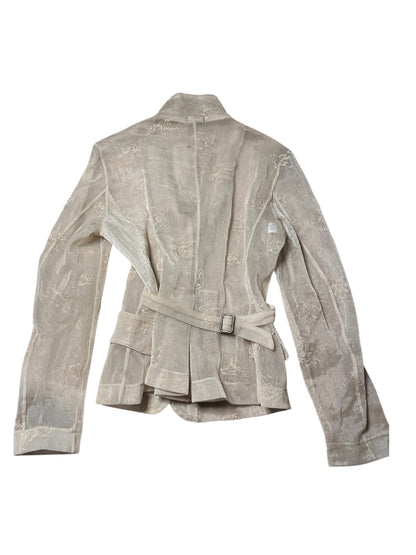 PHARD Sheer Jacquard Belted Jacket #12037