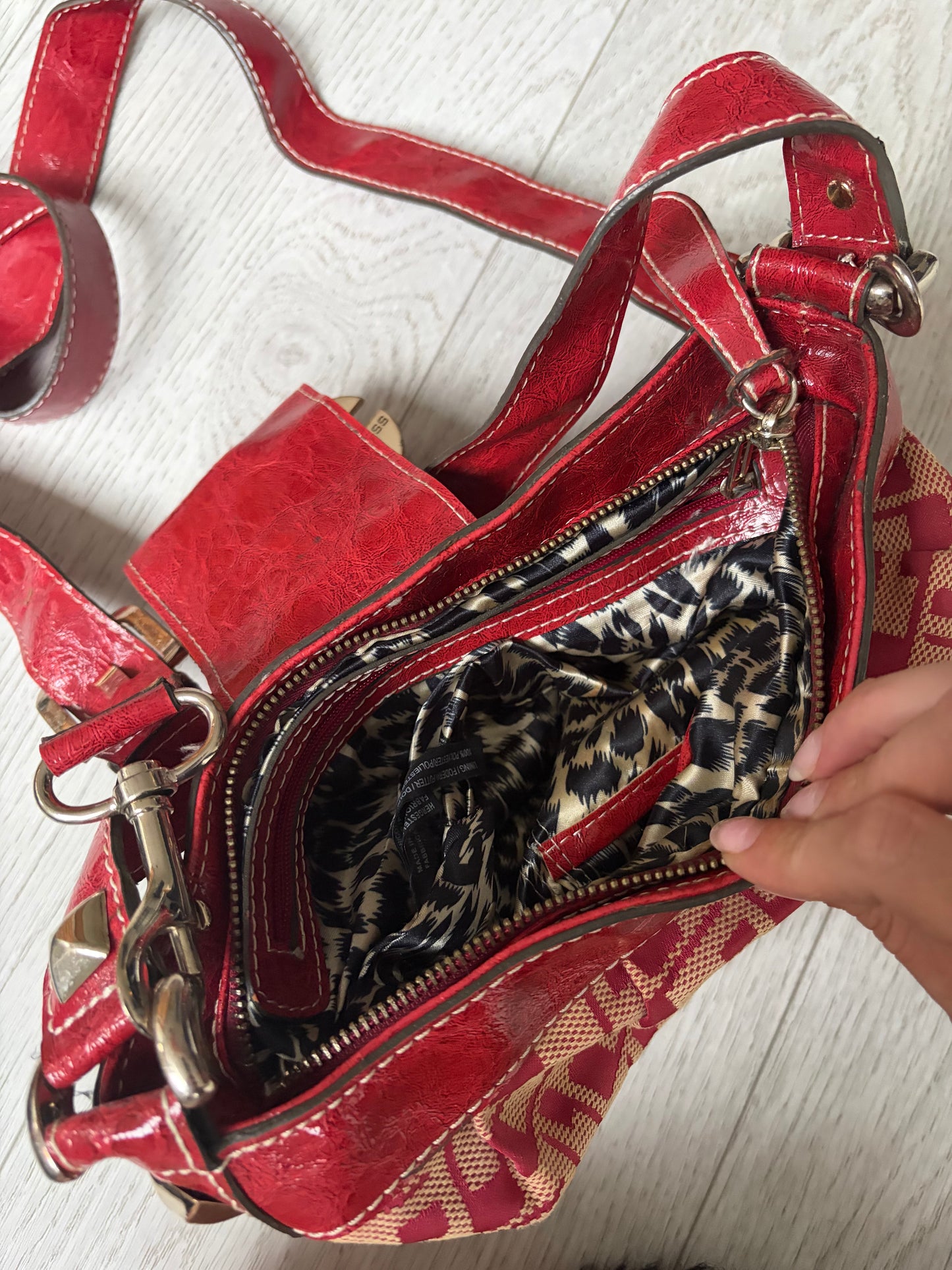 Guess Y2K Monogram Studded Crossbody Bag #13185