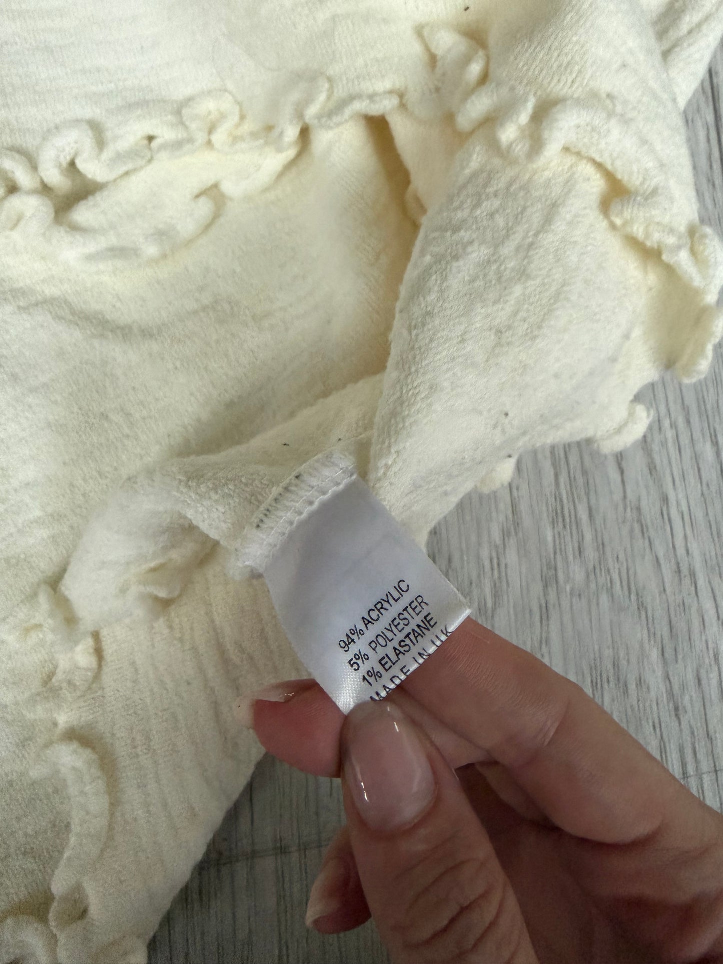 Féminine Ruffled Wrap Knit Top #13165