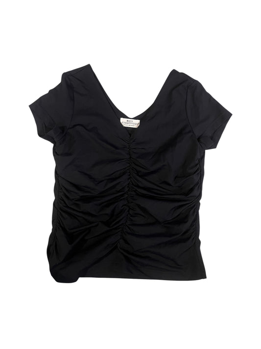 Black Ruched Stretch Top #12133