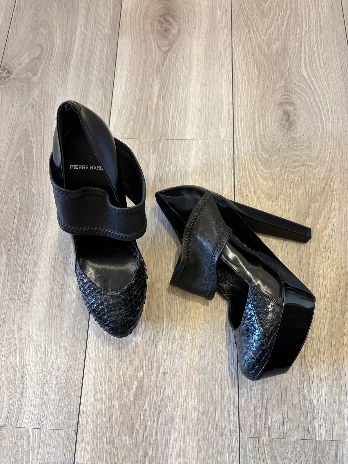 Pierre Hardy Black Platform Mary Jane Pumps #13631