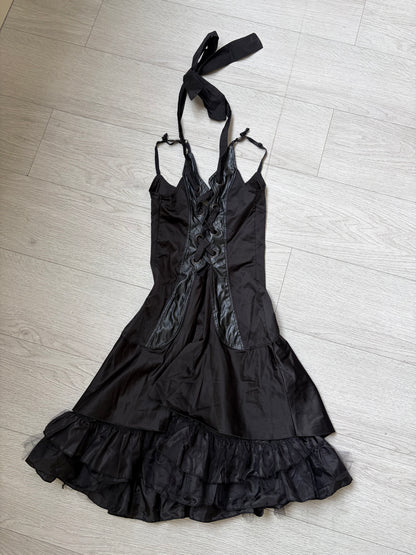 Rinascimento Y2K Corset Lace-Up Ruffle Dress #13205