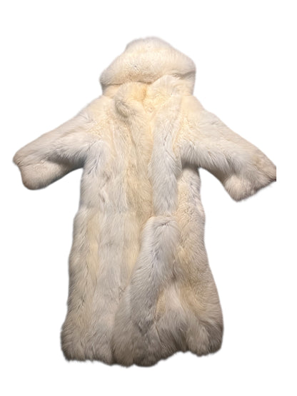 White Shadow Fox Fur Coat #11236