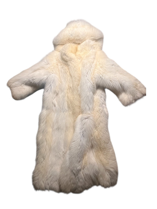 White Shadow Fox Fur Coat #11236
