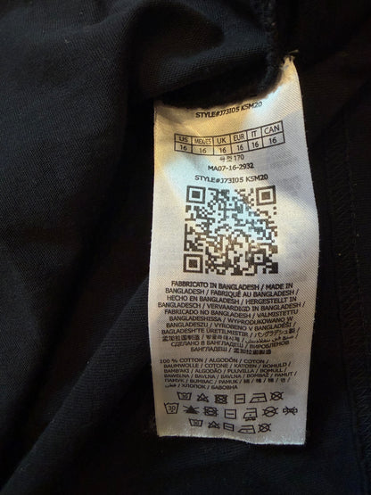 Y2k Guess Black Graphic Asymmetrical Longsleeve #13376