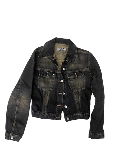 Washed cropped denim jacket #11385