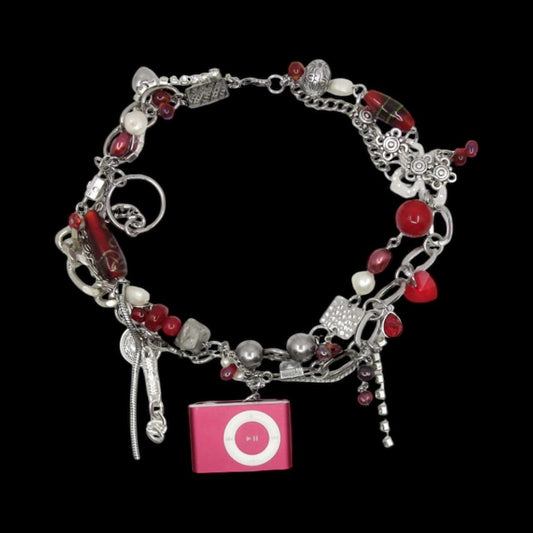 Pink ipod necklase by Mealz #10172