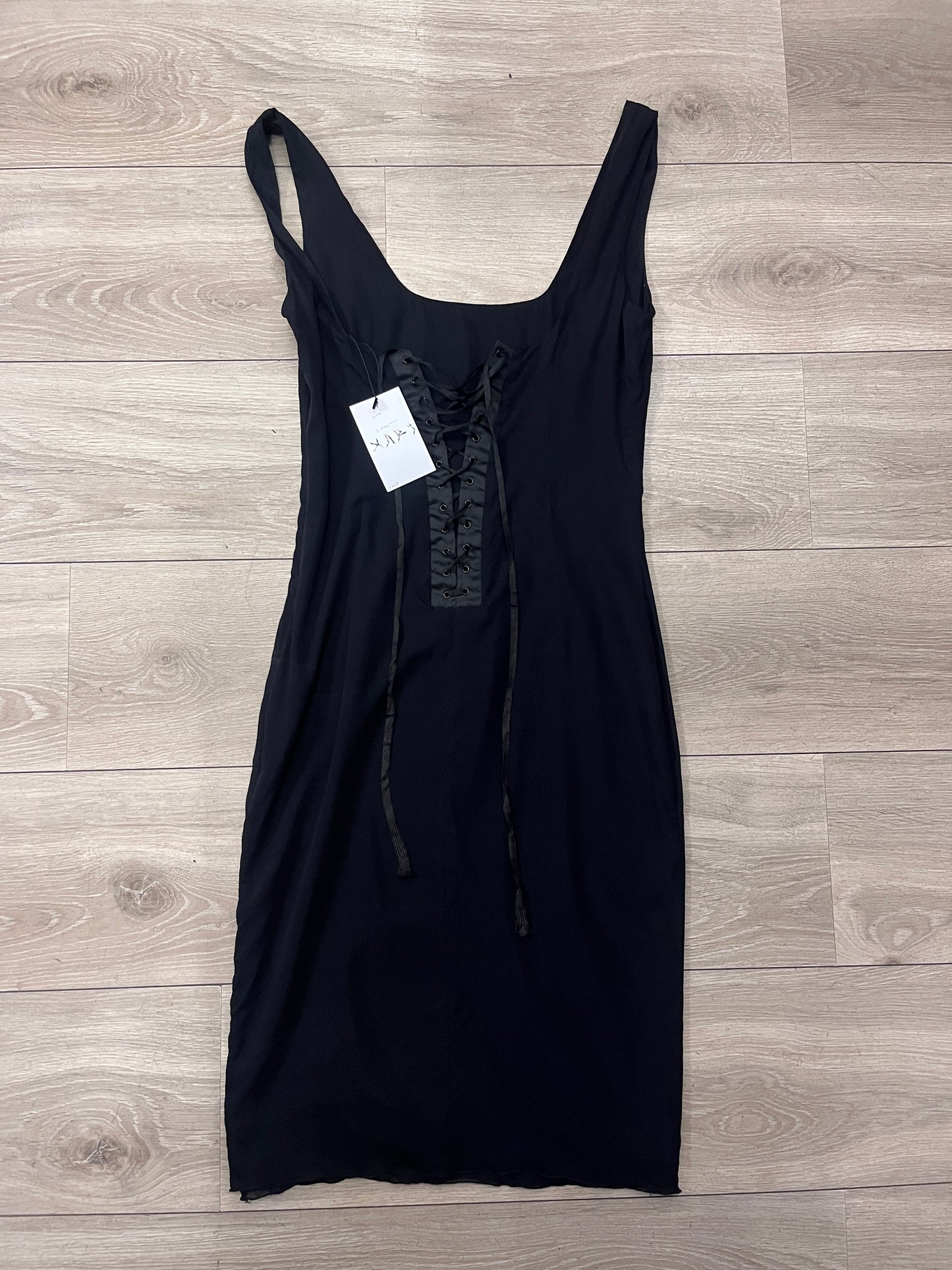D&G Silk Lace-Up Midi Dress #12349