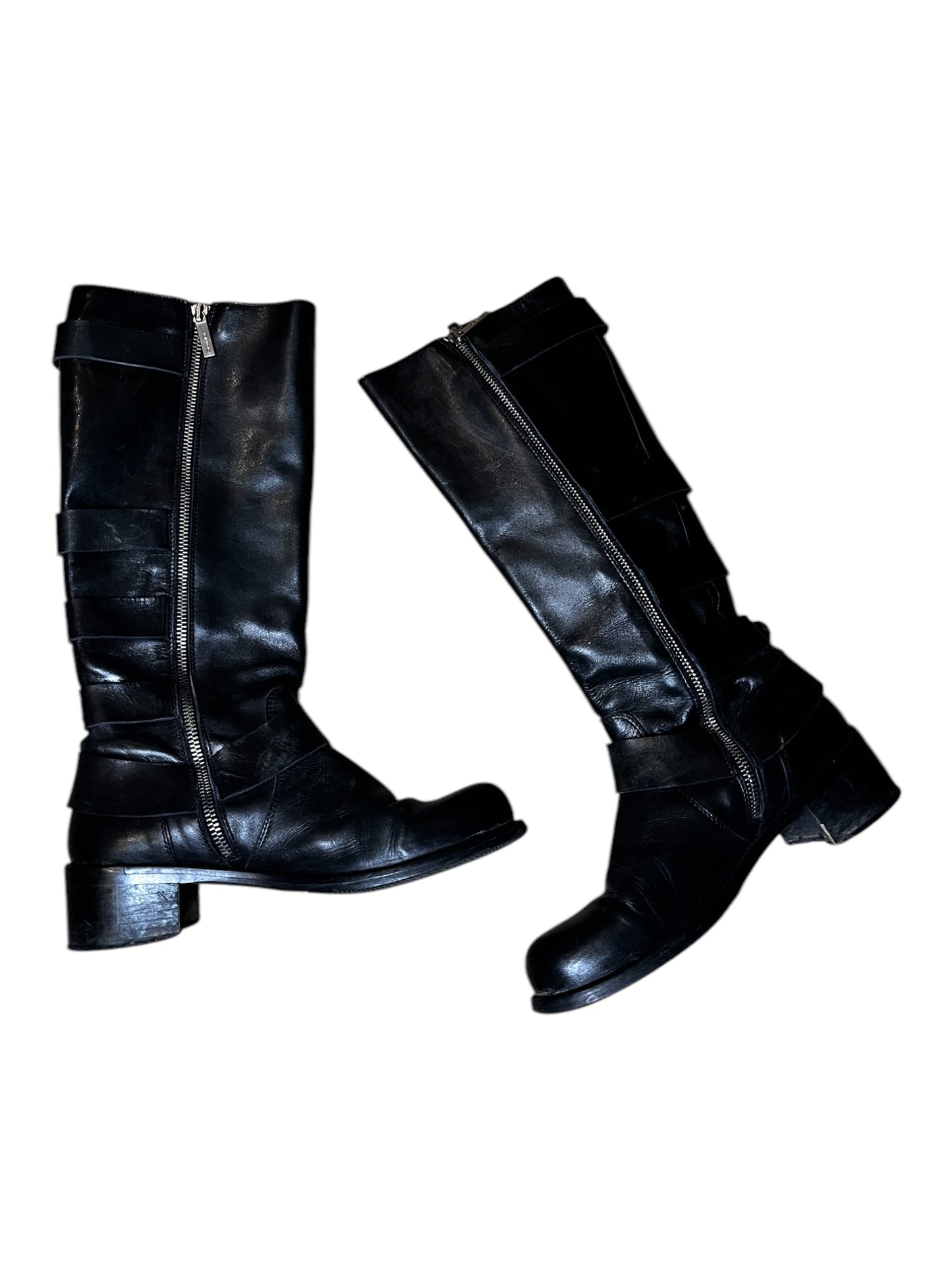 Leather Buckle Boots #8264