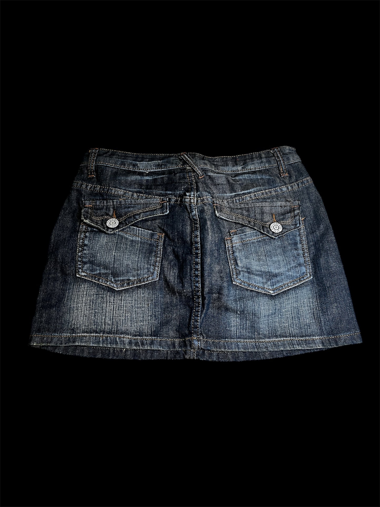 Washed Mini Denim Skirt #5882