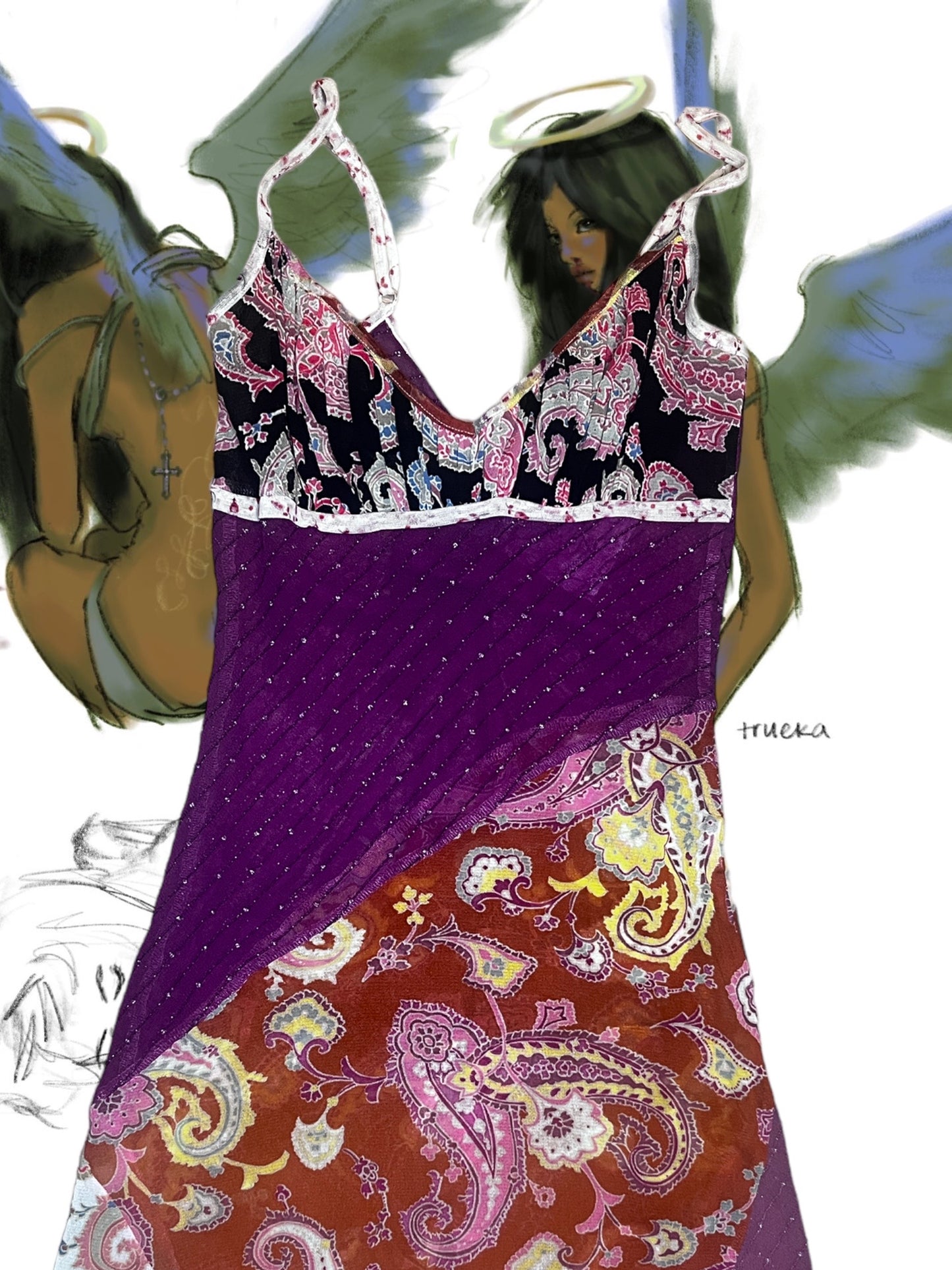 Dreamy Silk Dress S #2031