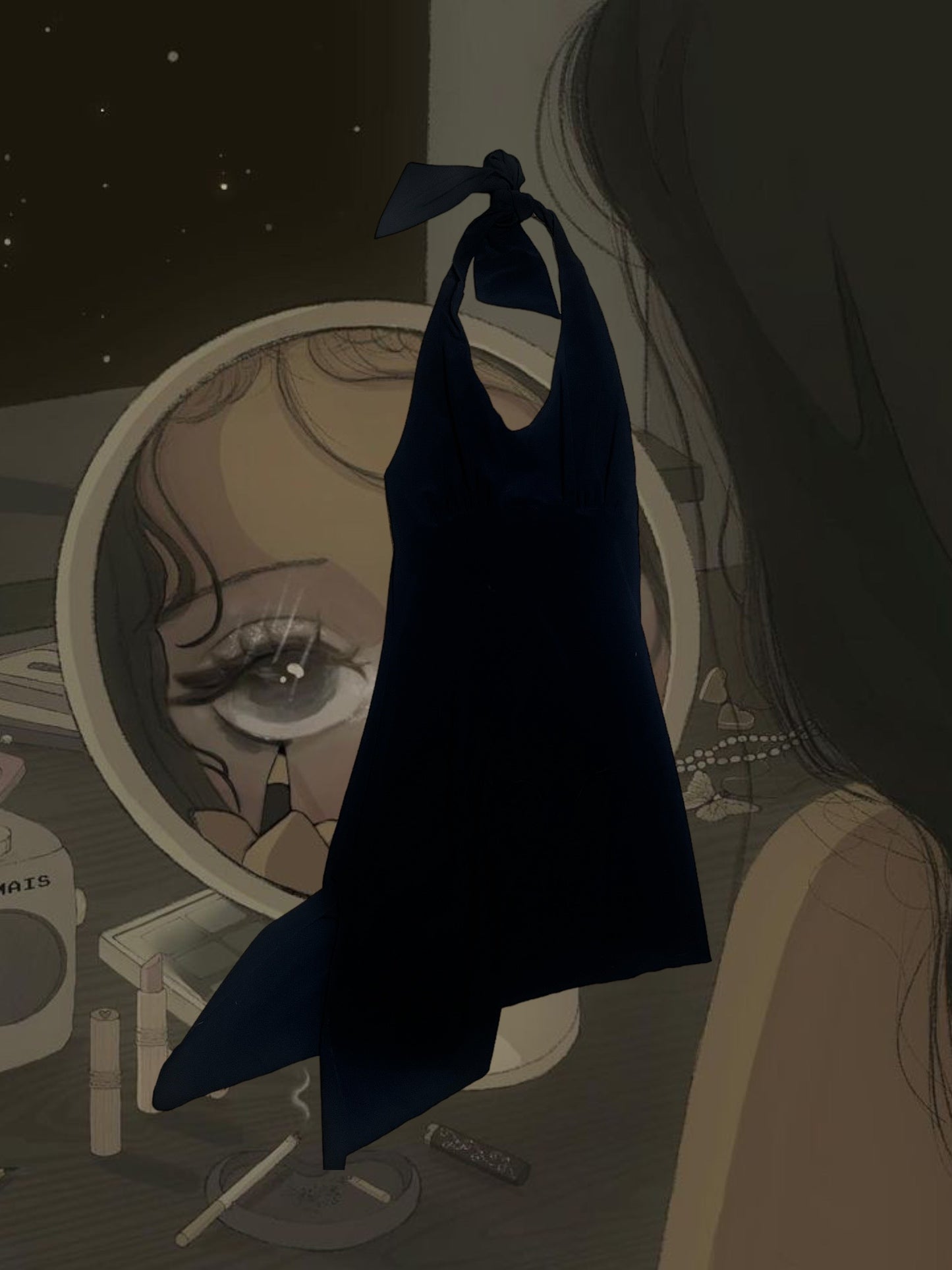 PINKO Halter Neck Asymmetrical Elegant Dress S #2287