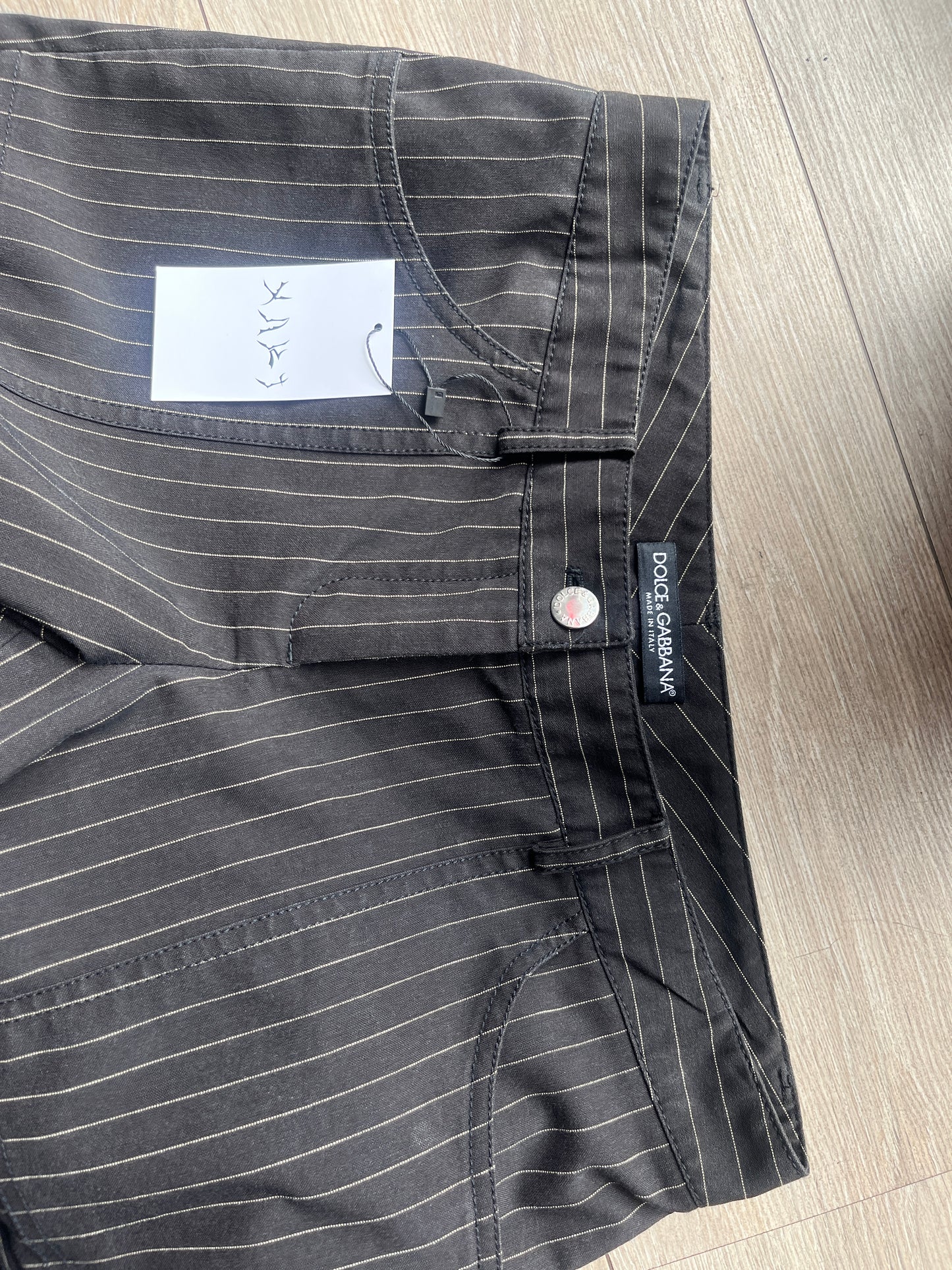 Dolce & Gabbana SEX Collection Bondage Pinstripe Trousers