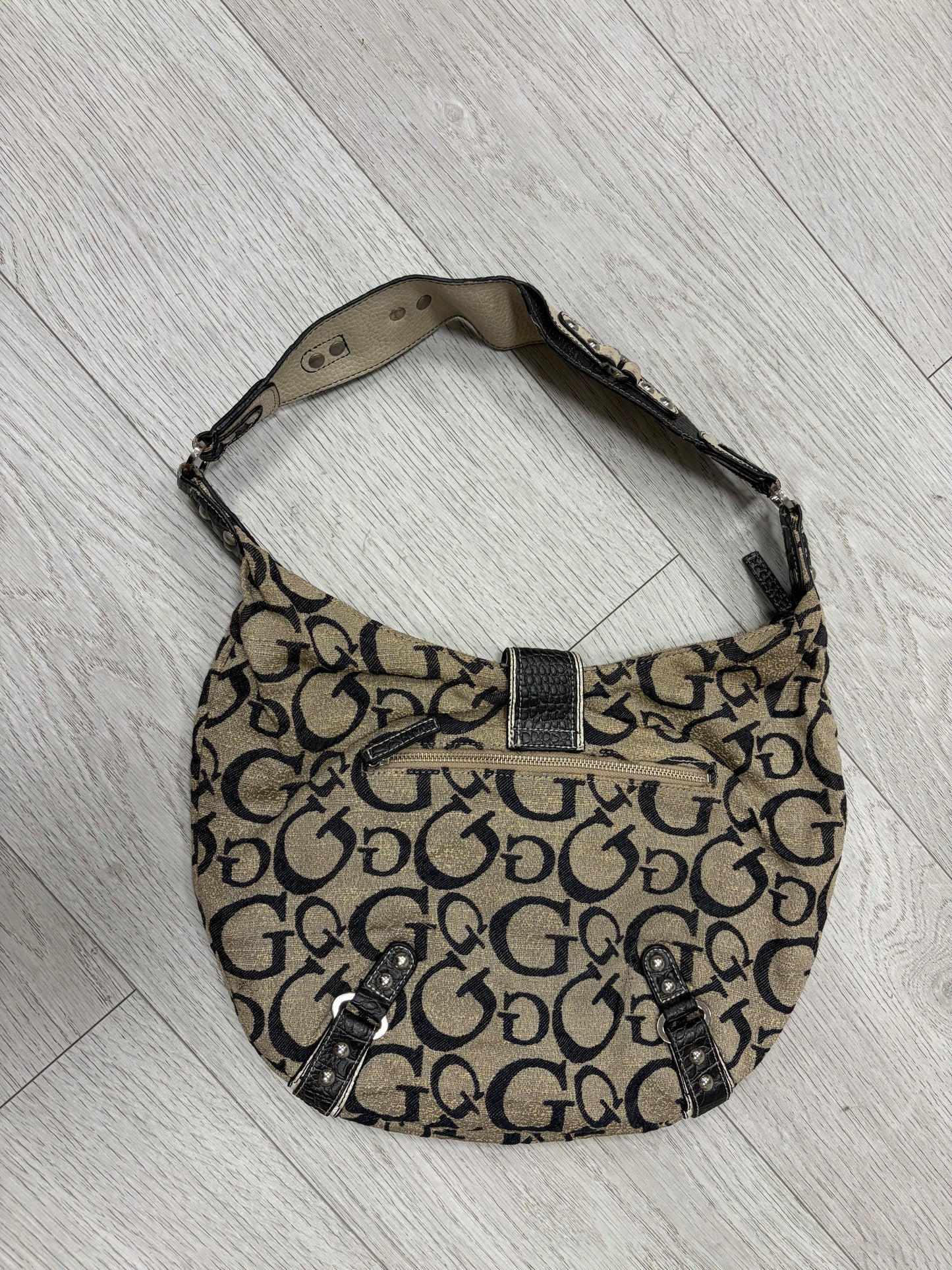 Vintage Guess Monogram Hobo Bag #13337