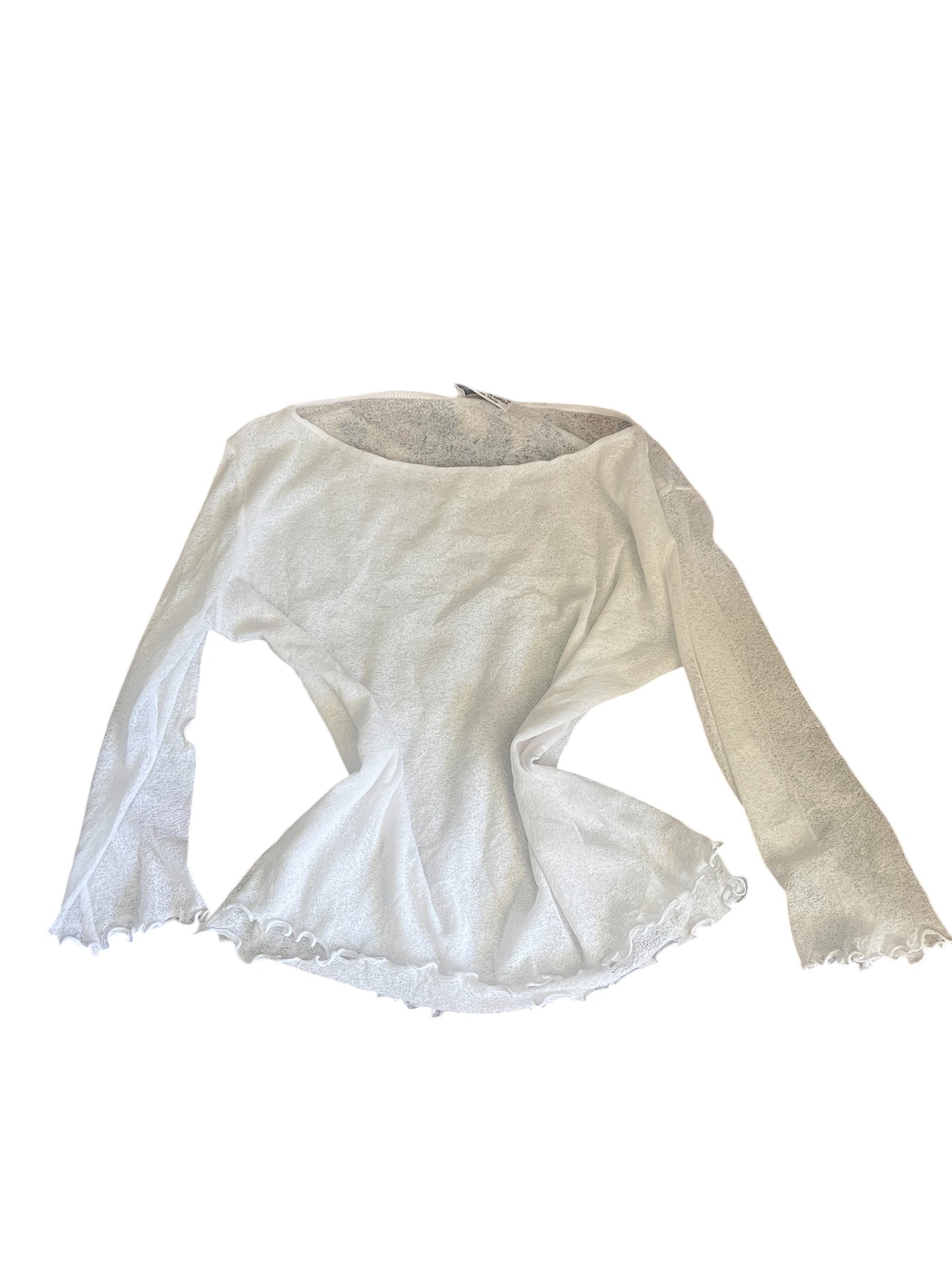Sheer Knit Long Sleeve Top — Italian Minimal #12193