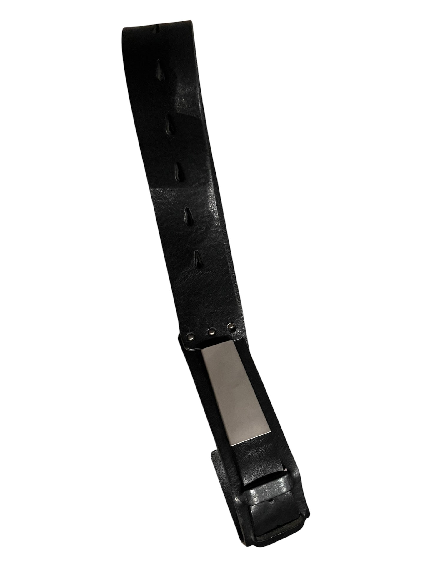 Malloni Black Leather Belt #12714